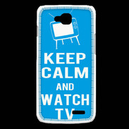 Coque LG L90 Keep Calm Watch TV Cyan