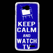 Coque LG L90 Keep Calm Watch TV Bleu