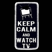 Coque LG L90 Keep Calm Watch TV Noir