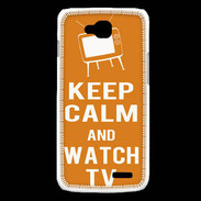 Coque LG L90 Keep Calm Watch TV Orange