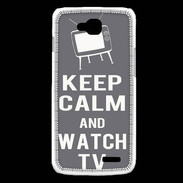 Coque LG L90 Keep Calm Watch TV Gris