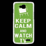Coque LG L90 Keep Calm Watch TV Vert