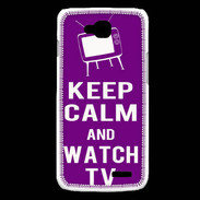 Coque LG L90 Keep Calm Watch TV Violet