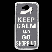 Coque LG L90 Keep Calm go shopping Gris