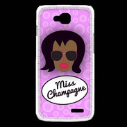 Coque LG L90 Miss Champagne Black