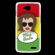 Coque LG L90 Miss Rasta Chatain
