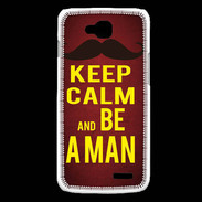 Coque LG L90 Keep Calm Be a Man Rouge