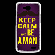 Coque LG L90 Keep Calm Be a Man Violet