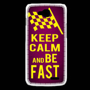 Coque LG L90 Keep Calm and Be Fast Rose