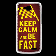 Coque LG L90 Keep Calm and Be Fast Rouge