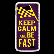 Coque LG L90 Keep Calm and Be Fast Violet
