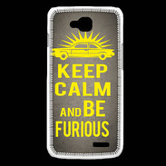 Coque LG L90 Keep Calm and Be Furious Gris