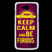 Coque LG L90 Keep Calm and Be Furious Rose
