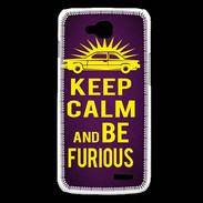 Coque LG L90 Keep Calm and Be Furious Violet