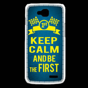 Coque LG L90 Keep Calm and Be the First Bleu