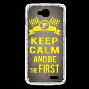Coque LG L90 Keep Calm and Be the First Gris