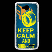 Coque LG L90 Keep Calm and Burn Out Bleu