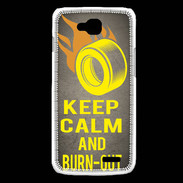 Coque LG L90 Keep Calm and Burn Out Gris