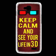 Coque LG L90 Keep Calm and See your life 3D Rouge