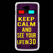 Coque LG L90 Keep Calm and See your life 3D Violet