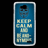 Coque LG L90 Keep Calm and Be Anonymous Bleu