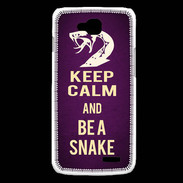 Coque LG L90 Keep Calm and Be a Snake Violet
