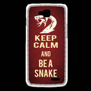 Coque LG L90 Keep Calm and Be a Snake Rouge