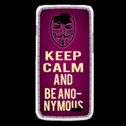 Coque LG L90 Keep Calm and Be Anonymous Rose