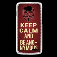 Coque LG L90 Keep Calm and Be Anonymous Rouge
