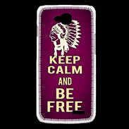 Coque LG L90 Keep Calm and Be Free Rose