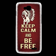 Coque LG L90 Keep Calm and Be Free Rouge