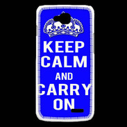 Coque LG L90 Keep Calm and Carry on Bleu