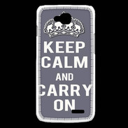Coque LG L90 Keep Calm and Carry on Gris