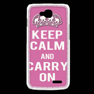Coque LG L90 Keep Calm and Carry on Rose