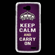 Coque LG L90 Keep Calm and Carry on Violet