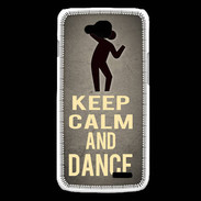 Coque LG L90 Keep Calm and Dance Gris