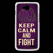 Coque LG L90 Keep Calm and Fight Violet