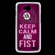 Coque LG L90 Keep Calm and Fist Rose