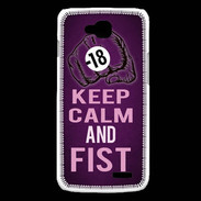 Coque LG L90 Keep Calm and Fist Violet
