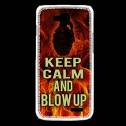 Coque LG L90 Keep Calm and Grenade Feu