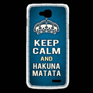 Coque LG L90 Keep Calm and Hakuna Matata Bleu