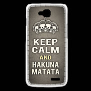 Coque LG L90 Keep Calm and Hakuna Matata Gris