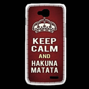 Coque LG L90 Keep Calm and Hakuna Matata Rouge