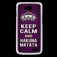 Coque LG L90 Keep Calm and Hakuna Matata Violet
