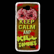 Coque LG L90 Keep Calm and Kill Zombies Orange