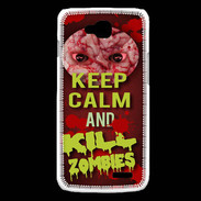 Coque LG L90 Keep Calm and Kill Zombies Rouge