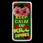 Coque LG L90 Keep Calm and Kill Zombies Vert