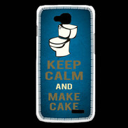 Coque LG L90 Keep Calm and Make cake Bleu