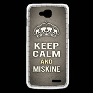 Coque LG L90 Keep Calm and Miskine Gris