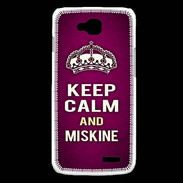 Coque LG L90 Keep Calm and Miskine Rose